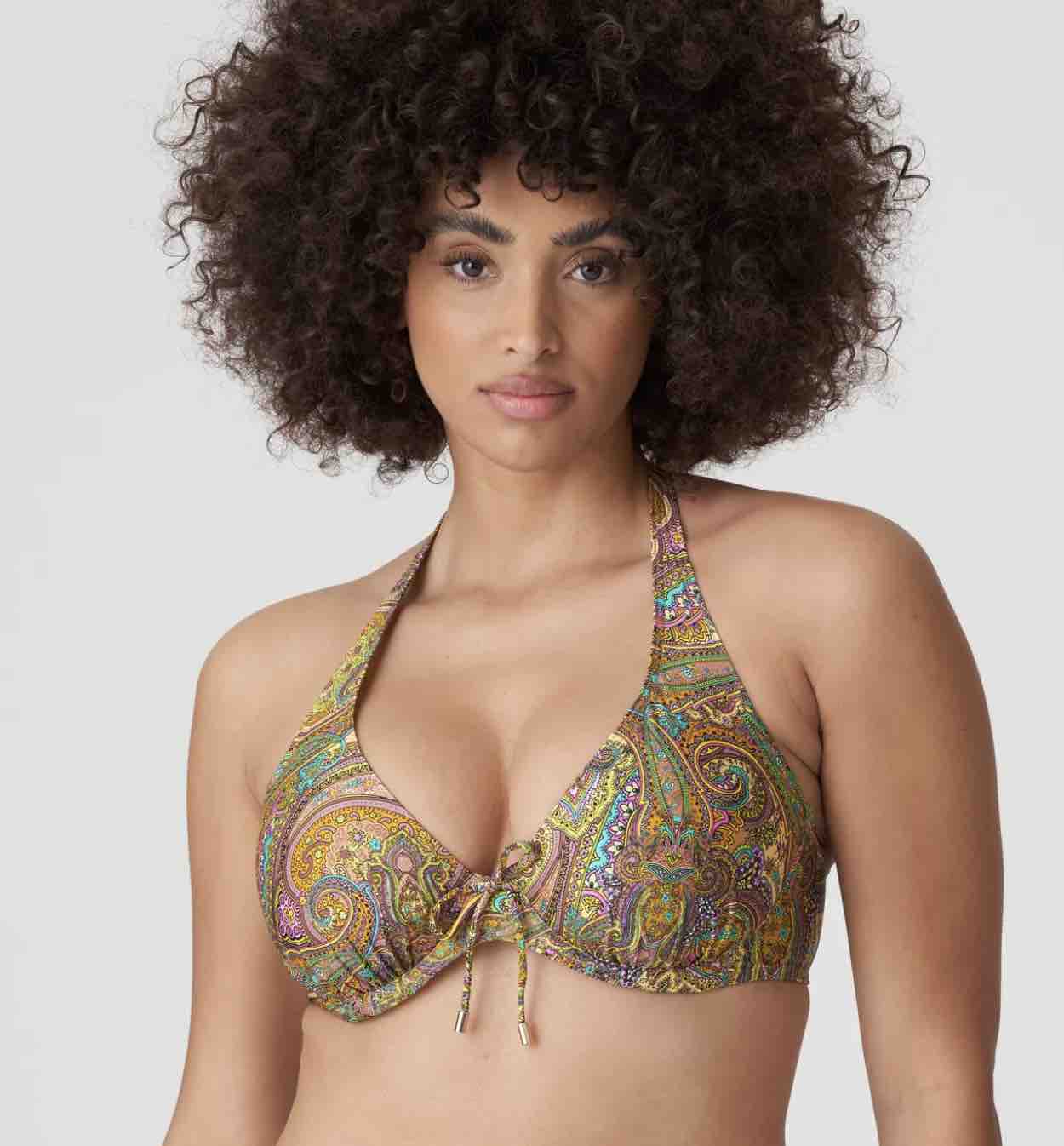 Primadonna Swim Sakarun Padded Plunge Bikini Top Storm In A D Cup Aus