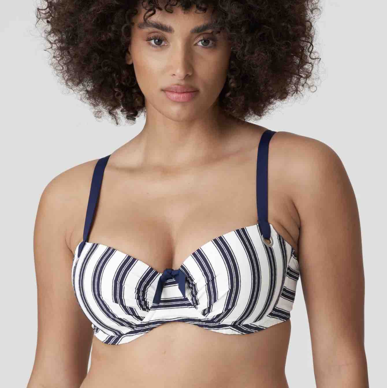 Primadonna Swim Leros Padded Balcony Bikini Top Storm In A D Cup AUS