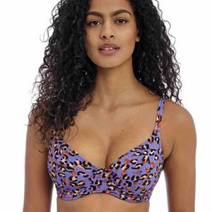 Freya Swim Santiago Nights Leopard Uw Plunge Bikini Top Storm In A D