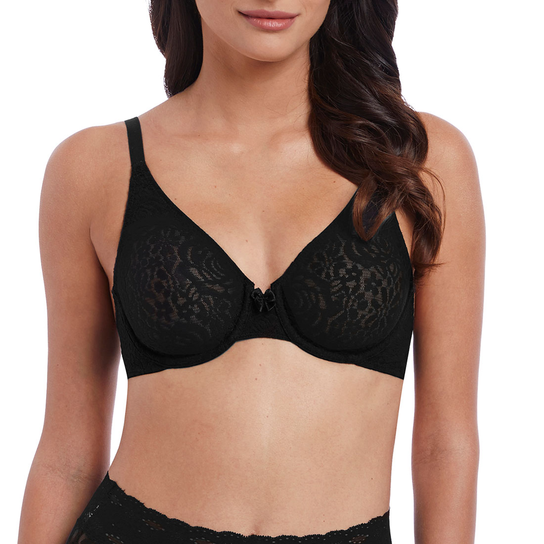Wacoal Halo Lace Underwired Lace Bra 851205 Non Padded Stretch