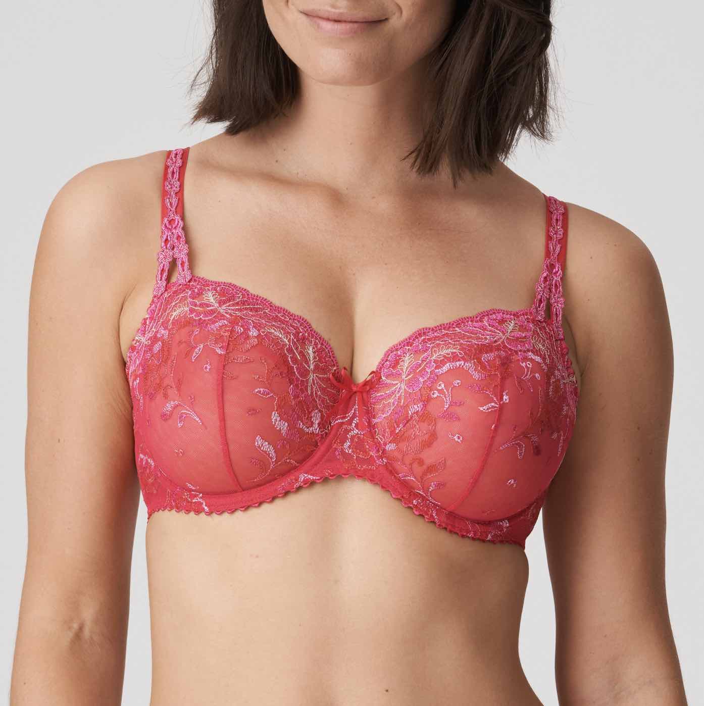 balcony bra with vertical seams